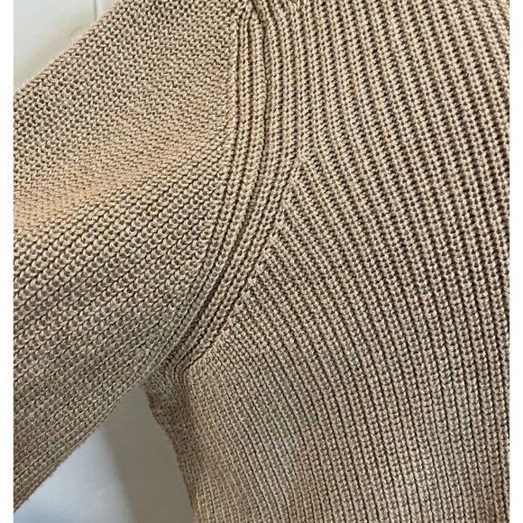 Michael Kors Mock Neckline Sweater Leopard Faux Fur Cuff NWT Size XL - Picture 5 of 8